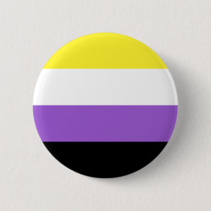 Non Binary Pride Flag 2 Inch Round Button