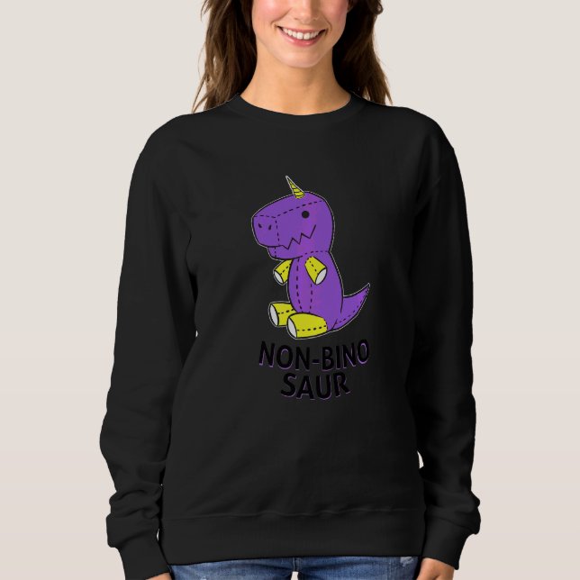 Non Binary Pride Flag Colours Nonbinary Non Bino S Sweatshirt (Front)