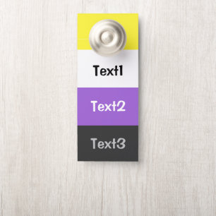 Non-Binary Pride flag Door Hanger