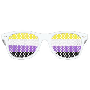 Non Binary Pride Flag Retro Sunglasses