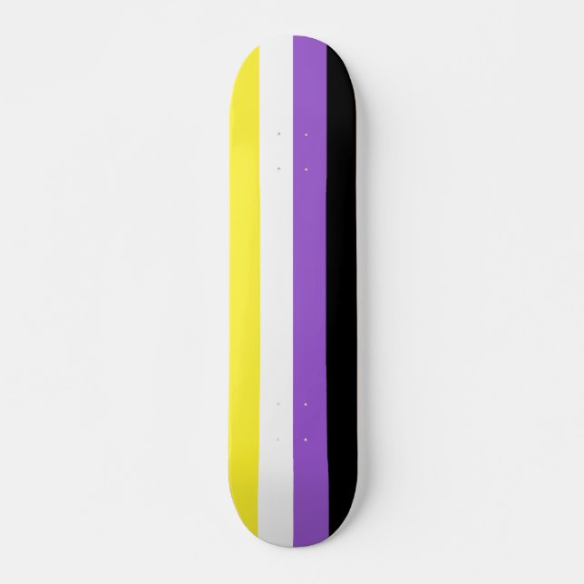 Non Binary Pride Flag Skateboard (Front)