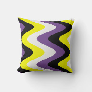 Non-Binary Pride Flag Throw Pillow
