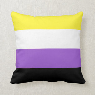 Non Binary Pride Flag Throw Pillow