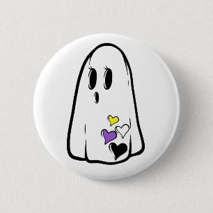 Non-Binary Pride Ghost 2 Inch Round Button