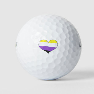 Non Binary Pride Golf Balls