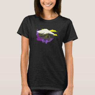 Non binary Pride Japanese Wave LGBTQ NB Art LGBT N T-Shirt