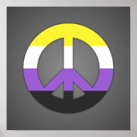 Non-Binary Pride peace sing