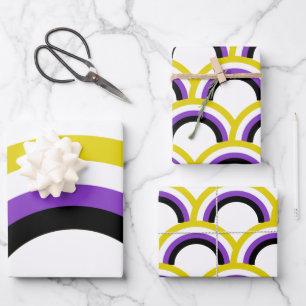 Non-Binary Rainbow Non Binary Pride Flag Wrapping Paper Sheet