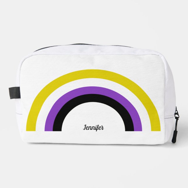 Non-Binary Rainbow Nonbinary Personalized Dopp Kit (Front)