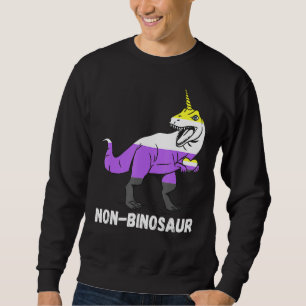 Non Binary Rex Unicorn Lgbtq Nonbinary Flag Gender Sweatshirt