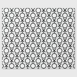 non binary symbol gender gay sexuality identity wrapping paper