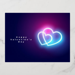 Non brillant beau coeur valentine's carte postale