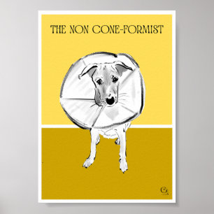 Non Cone-Formist Art, Dog Poster for Pet Lovers