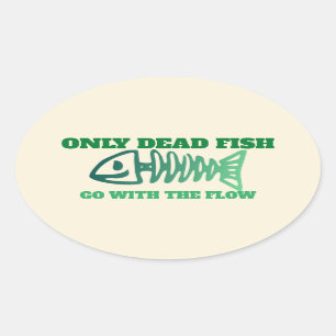 Non Conformist - Not Going With The Flow Oval Sticker