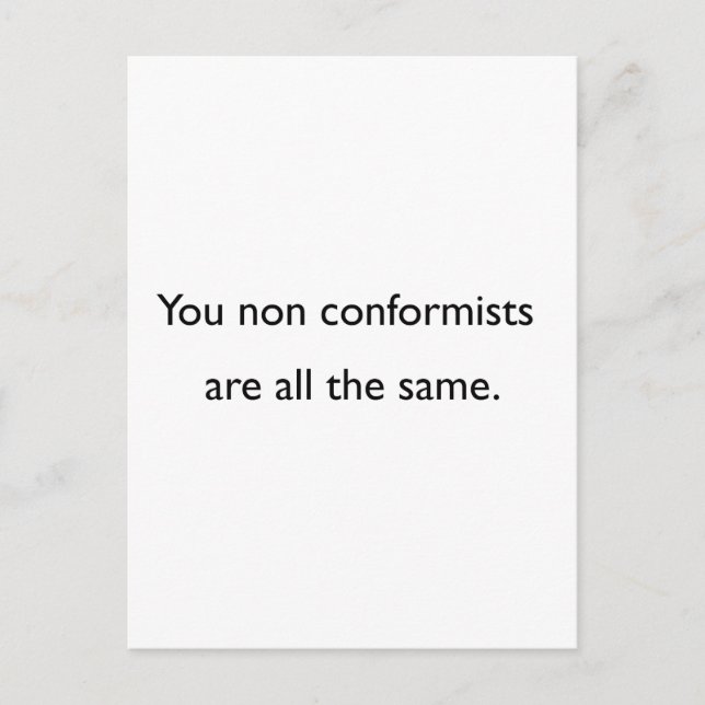 Non Conformists Postcard (Front)