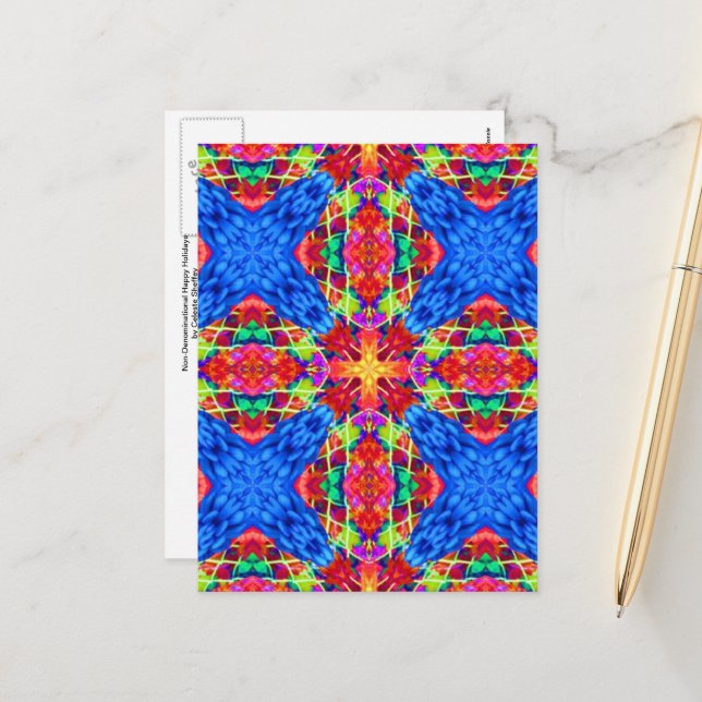 Non-Denominational Happy Holidays Postcard  (Front/Back In Situ)