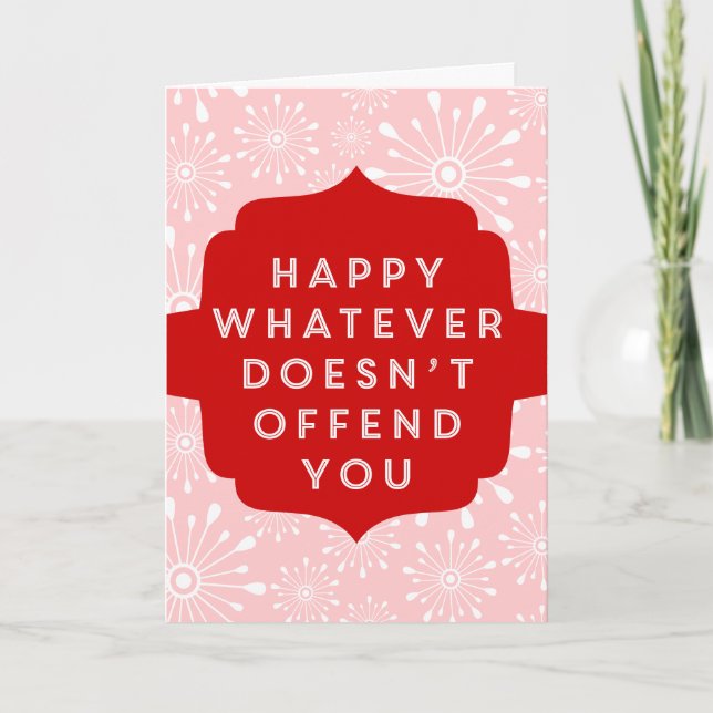 Non-Denominational Secular Greetings! Holiday Card (Front)