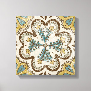 Non-Embellished Batik Square II Canvas Print