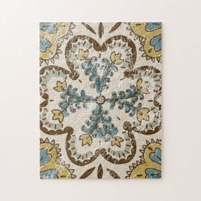 Non-Embellished Batik Square II Jigsaw Puzzle (Vertical)