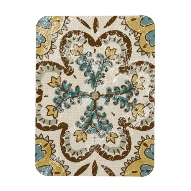 Non-Embellished Batik Square II Magnet (Vertical)