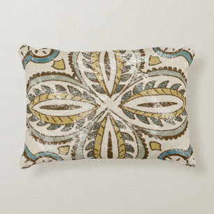 Non-Embellished Batik Square III Accent Pillow