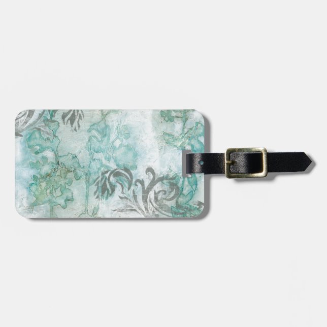 Non-Embellished Flower Spray III Luggage Tag (Front Horizontal)