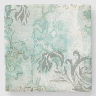Non-Embellished Flower Spray III Stone Coaster