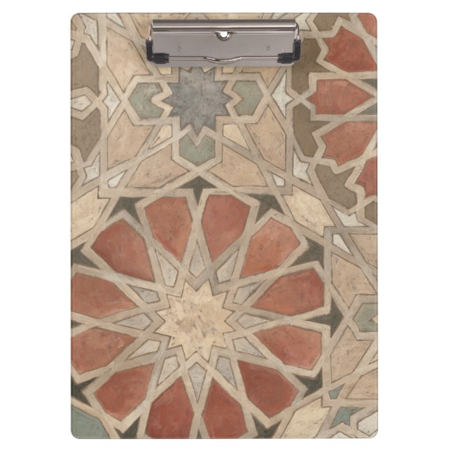 Non-Embellished Marrakesh Design I Clipboard (Front)