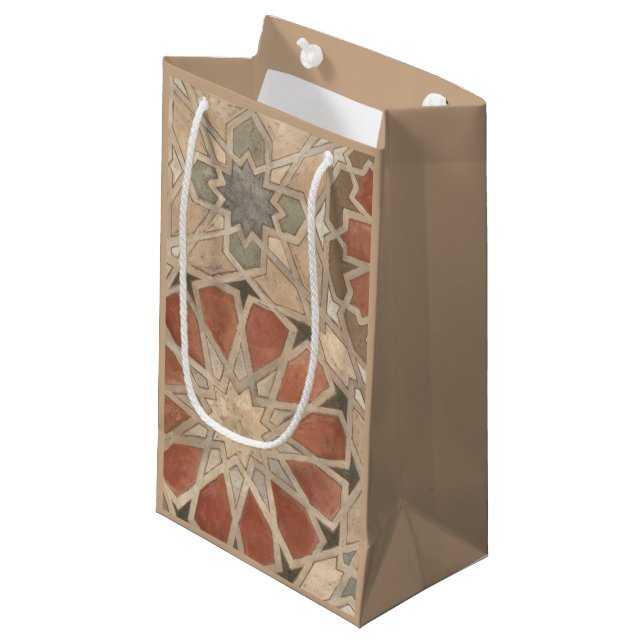 Non-Embellished Marrakesh Design I Small Gift Bag (Front Angled)