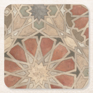 Non-Embellished Marrakesh Design I Square Paper Coaster