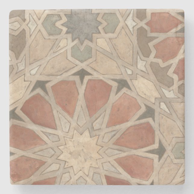 Non-Embellished Marrakesh Design I Stone Coaster (Front)