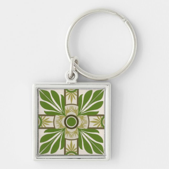 Non-Embellished Palm Motif I Keychain (Front)