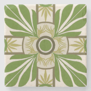 Non-Embellished Palm Motif I Stone Coaster