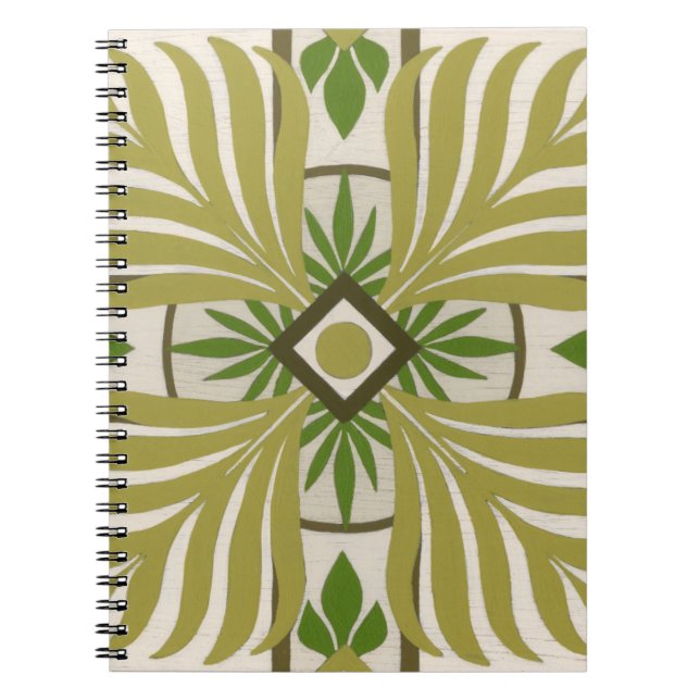 Non-Embellished Palm Motif II Notebook (Front)