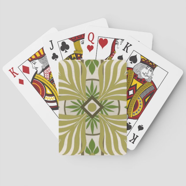 Non-Embellished Palm Motif II Playing Cards (Back)