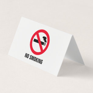 Non fumeur petit carte de visite plié