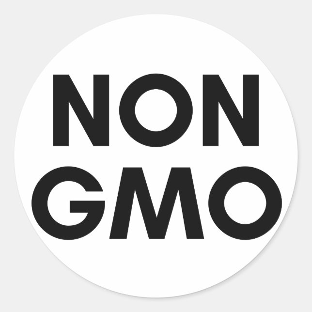 non gmo classic round sticker (Front)