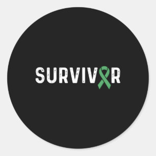 Non-Hodgkin Lymphoma Awareness Ribbon Survivor Rem Classic Round Sticker