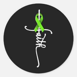 Non-Hodgkin Lymphoma Cancer Faith Cancer Awareness Classic Round Sticker
