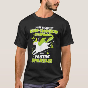 Non Hodgkin Lymphoma Funny Unicorn Farting Sparkle T-Shirt
