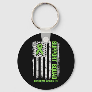 Non-hodgkin Lymphoma Support Squad Lymphoma Cancer Keychain