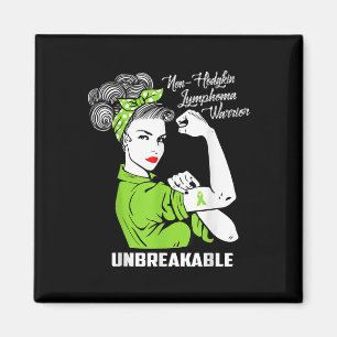 Non-hodgkin Lymphoma Warrior Unbreakable Awareness Magnet