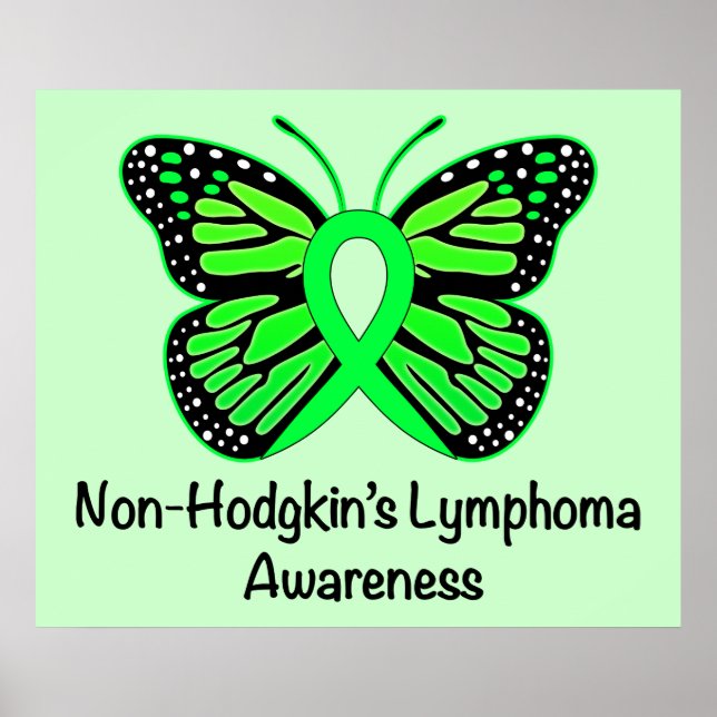 Non-Hodgkin's Lymphoma Awareness: Butterfly Poster (Front)