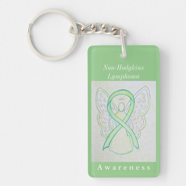 Non-Hodgkins Lymphoma Awareness Ribbon Keychain (Front)