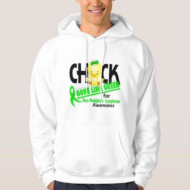 Non-Hodgkin's Lymphoma Chick Gone Lime Green 2 Hoodie (Front)