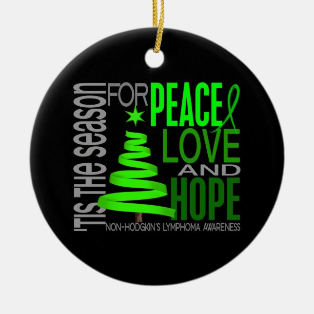 Non-Hodgkin's Lymphoma Christmas 1 Ornaments (Front)