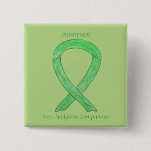Non-Hodgkins Lymphoma Lime Green Ribbon Pins