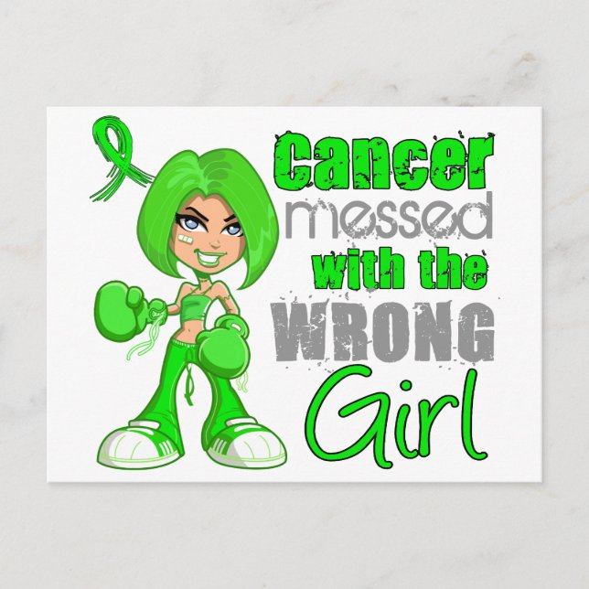 Non-Hodgkin's Lymphoma Messed With Wrong Girl.png Postcard (Front)