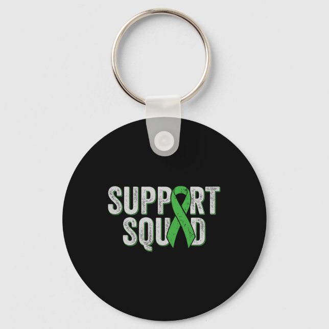 Non-hodgkins Lymphoma Support Squad - Lime Green A Keychain (Front)