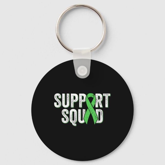 Non-hodgkins Lymphoma Support Squad - Lime Green A Keychain (Front)